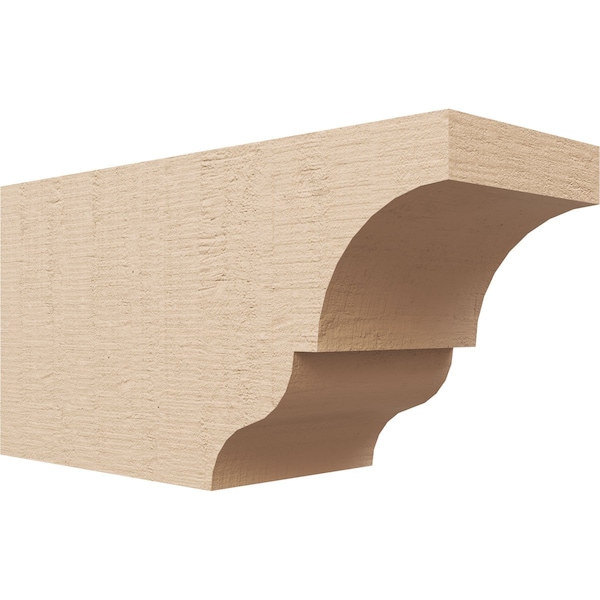 Ekena Millwork 6in. W x 8in. H x 16in. L Asheboro Woodgrain TimberThane Rafter Tail, Primed Tan RFTUR06X08X16ASHRCPR - main